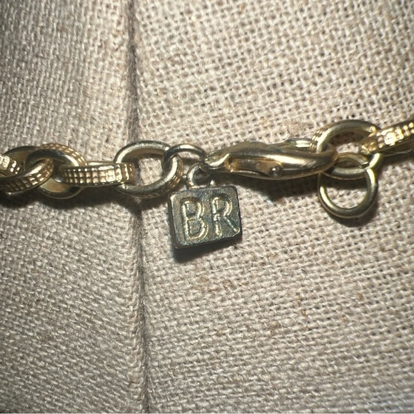 Banana Republic Statement Necklace Chunky Teardrop Tone Chain Bib 19” - Picture 7 of 7